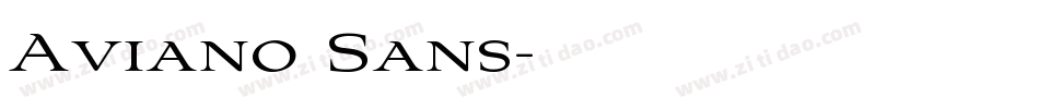 Aviano Sans字体转换